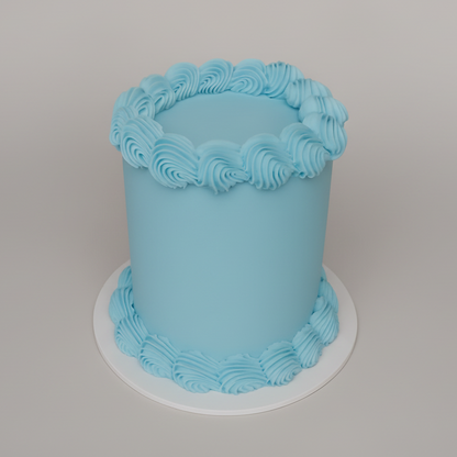 Light Blue Classic Buttercream Birthday Cake